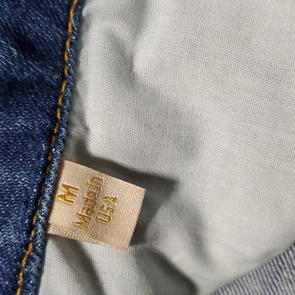 Sarena ZIP FRONT JEANS SKIRT NWOT SIZE M - Picture 6 of 6